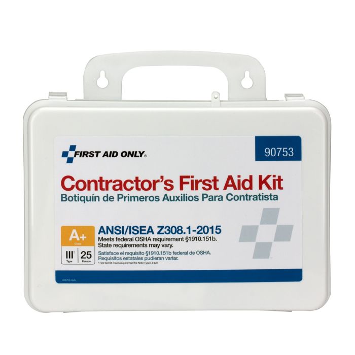 First Aid Only 90753 25 Person Contractor ANSI 2015 Class A+ First Aid Kit, Plastic Case