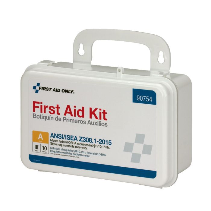 First Aid Only 90754 10 Person First Aid Kit, ANSI 2015 Class A, Plastic Case