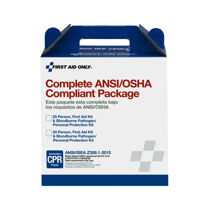 First Aid Only 90765 50 Person Complete 2015 ANSI/OSHA Compliance Package (First Aid and BBP)