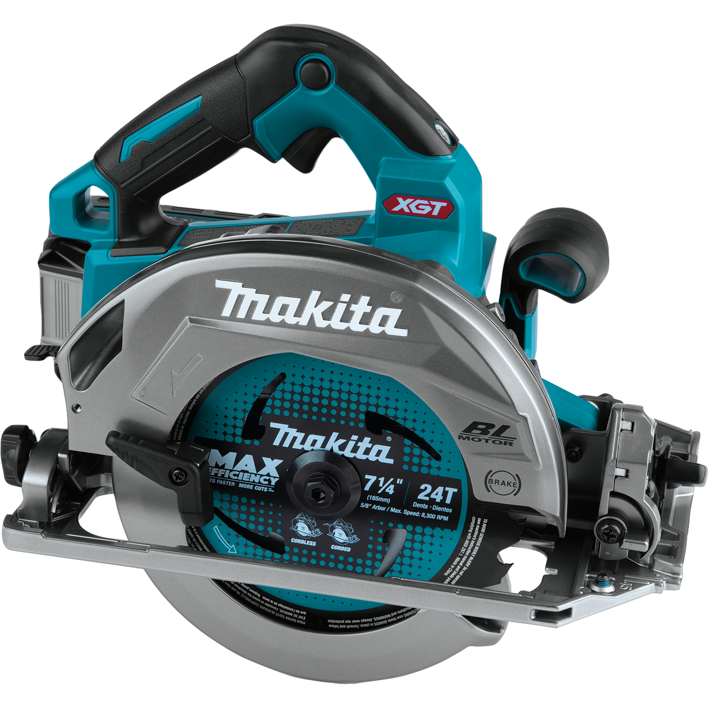 Makita GSH02M1 40V max XGT® Brushless Cordless 7‘1/4" Circular Saw Kit with Guide Rail Compatible Base, AWS® Capable, 4.0Ah