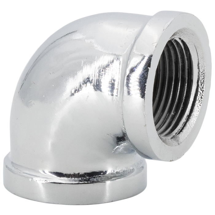 Legend Valves 310-002CNL 3/8" No Lead Chrome-Plated Cast Bronze 90° Elbow