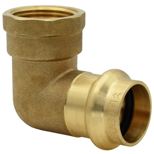 Legend Valves 450-913P 1/2" LegendPress No Lead Forged DZR Brass 90° Elbow
