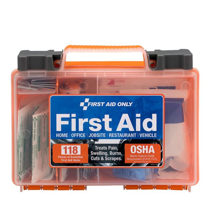 First Aid Only 91063 25 Person Bulk Clear Front, 118 Pieces, Plastic Case