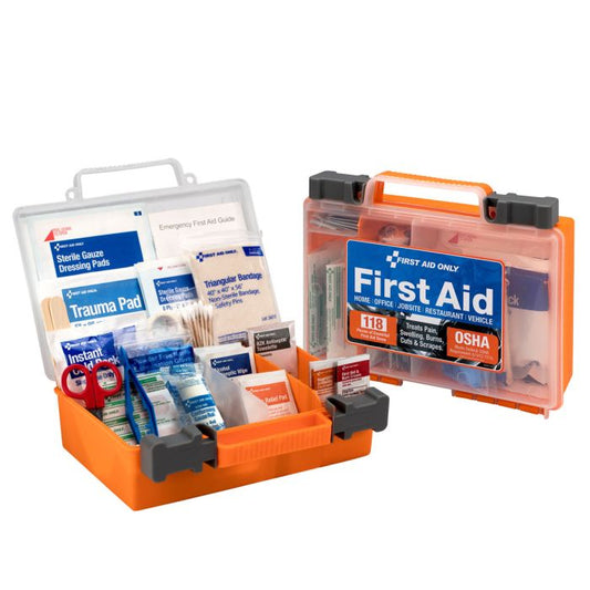 First Aid Only 91063 25 Person Bulk Clear Front, 118 Pieces, Plastic Case