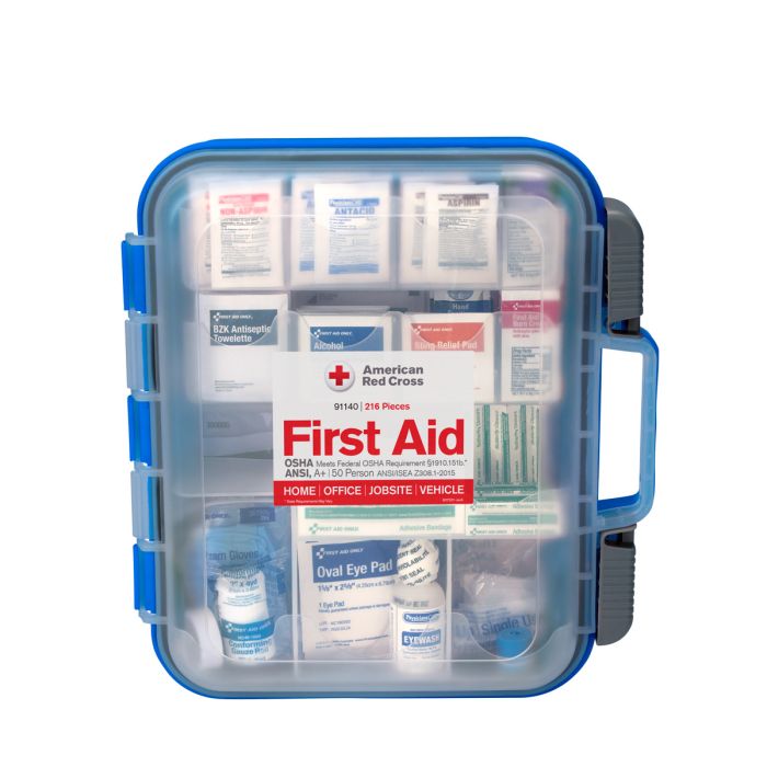 First Aid Only 91140 Clear Front ANSI A+ 50-Person Plastic First Aid Kit