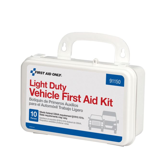 First Aid Only 91150 10 Person Light Duty Vehicle First Aid Kit, Plastic