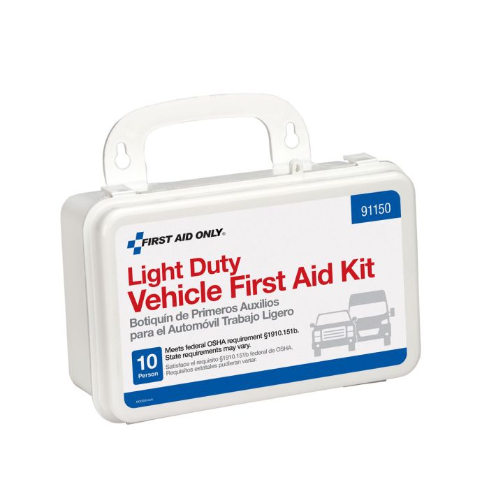 First Aid Only 91150 10 Person Light Duty Vehicle First Aid Kit, Plastic