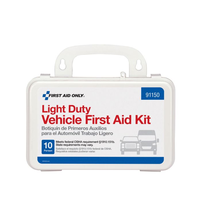 First Aid Only 91150 10 Person Light Duty Vehicle First Aid Kit, Plastic