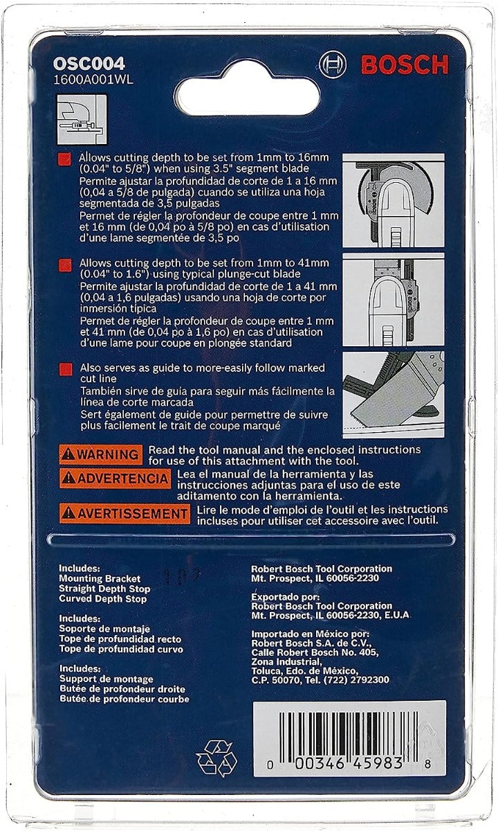 Bosch OSC004 Oscillating Tool Depth Stop Kit For Mx30E/Mxh180