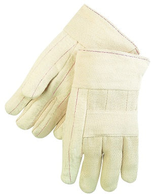 MCR Safety 9124 Hot Mill Work Gloves 24 Ounce Fabric 2.5 Inch Band Top Knuckle Strap Economy Weight (1 DZ)