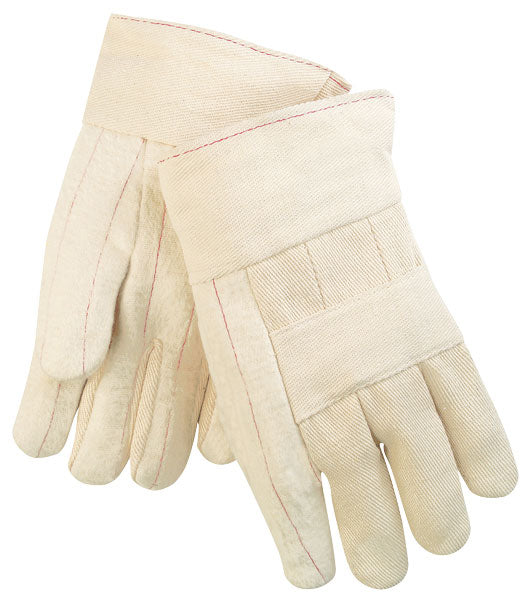 MCR Safety 9124C Hot Mill Work Gloves 24 Ounce 100% Cotton Fabric 2.5 Inch Band Top and Knuckle Strap Cotton Liner Regular Weight (1 DZ)