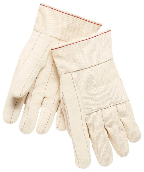 MCR Safety 9124K Hot Mill Work Gloves 24-Ounce Cotton Fabric 2.5-Inch Band Top and Knuckle Strap Recycled Liner Regular Weight (1 DZ)