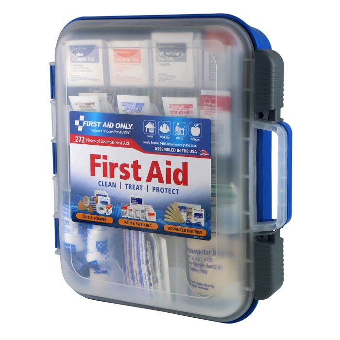 First Aid Only 91300 50 Person Bulk Clear Front, 272 Pieces, Large Plastic Case