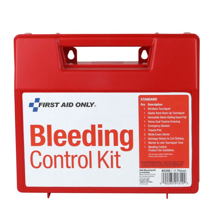 First Aid Only 91310 Bleeding Control Wall Station Single Kit -Standard