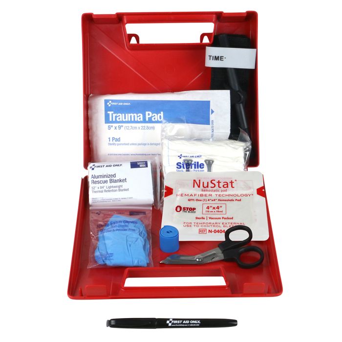 First Aid Only 91310 Bleeding Control Wall Station Single Kit -Standard