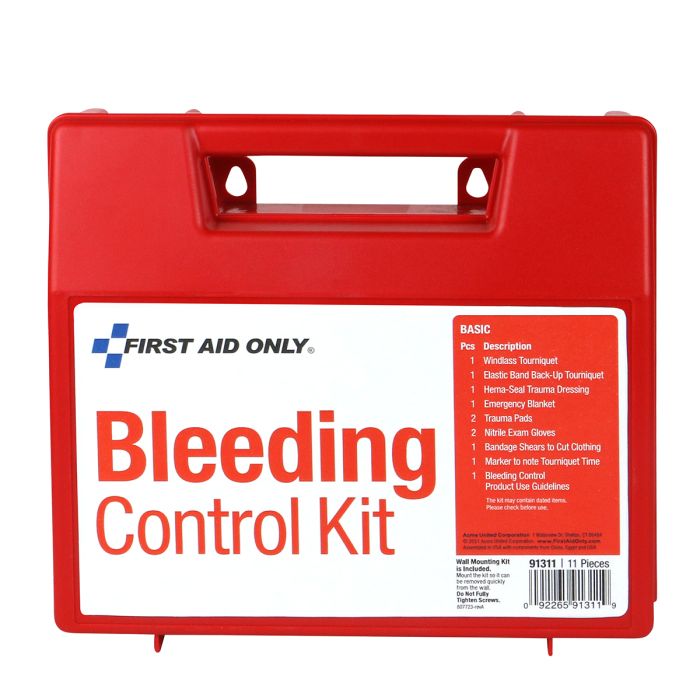 First Aid Only 91311 Bleeding Control Wall Station Single Kit -Basic