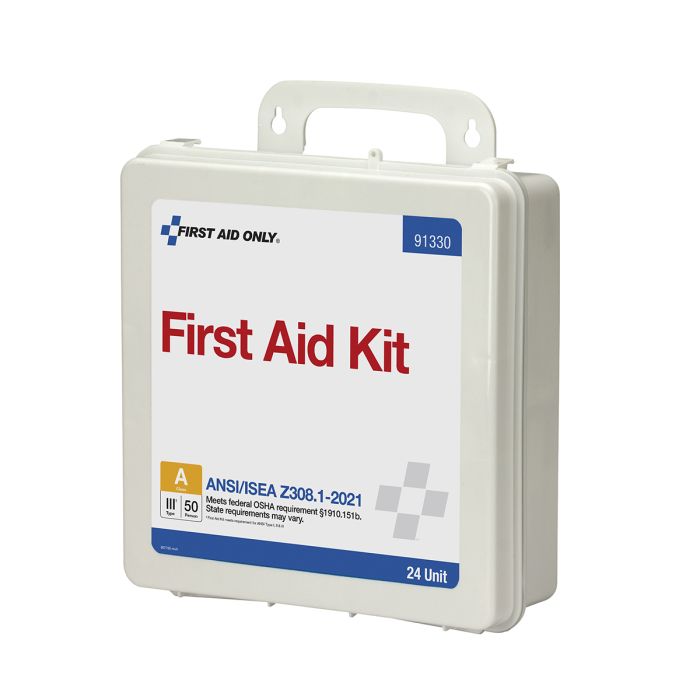 First Aid Only 91330 50 Person ANSI 2021 Class A, 24 Unit Plastic First Aid Kit