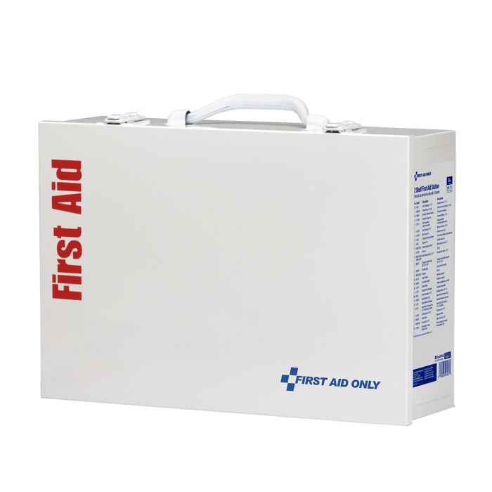 First Aid Only 91337 75 Person ANSI 2021 Class A, 2 Shelf First Aid Cabinet