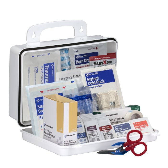 First Aid Only 91335 25 Person ANSI 2021 Class A, Contractor Plastic First Aid Kit