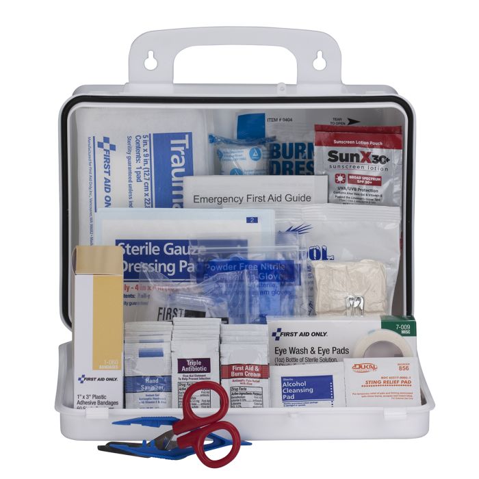 First Aid Only 91335 25 Person ANSI 2021 Class A, Contractor Plastic First Aid Kit