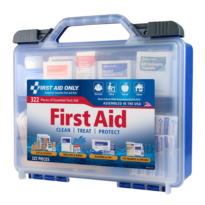 First Aid Only 91413 Clear Cover Intermediate First Aid Kit, 322 pc without Flashlight