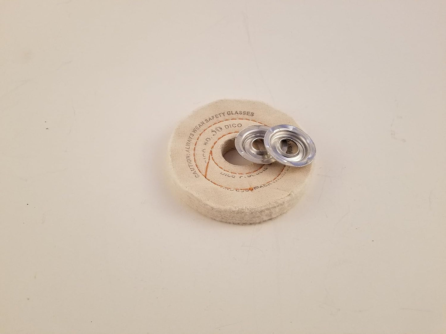 Dico 7000121 1/2" Thick Cushion Sewn Buffing Wheel, 4" Diameter