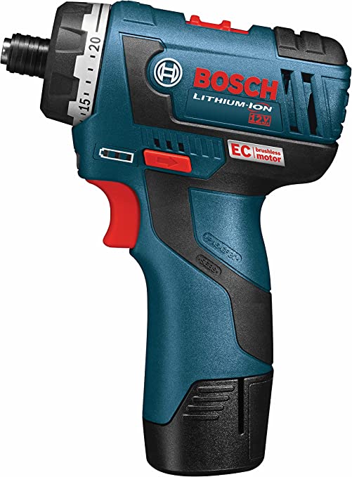 Bosch PS22-02 12V Max Brushless Pocket Driver Kit W/ (2) 2.0Ah Batteries