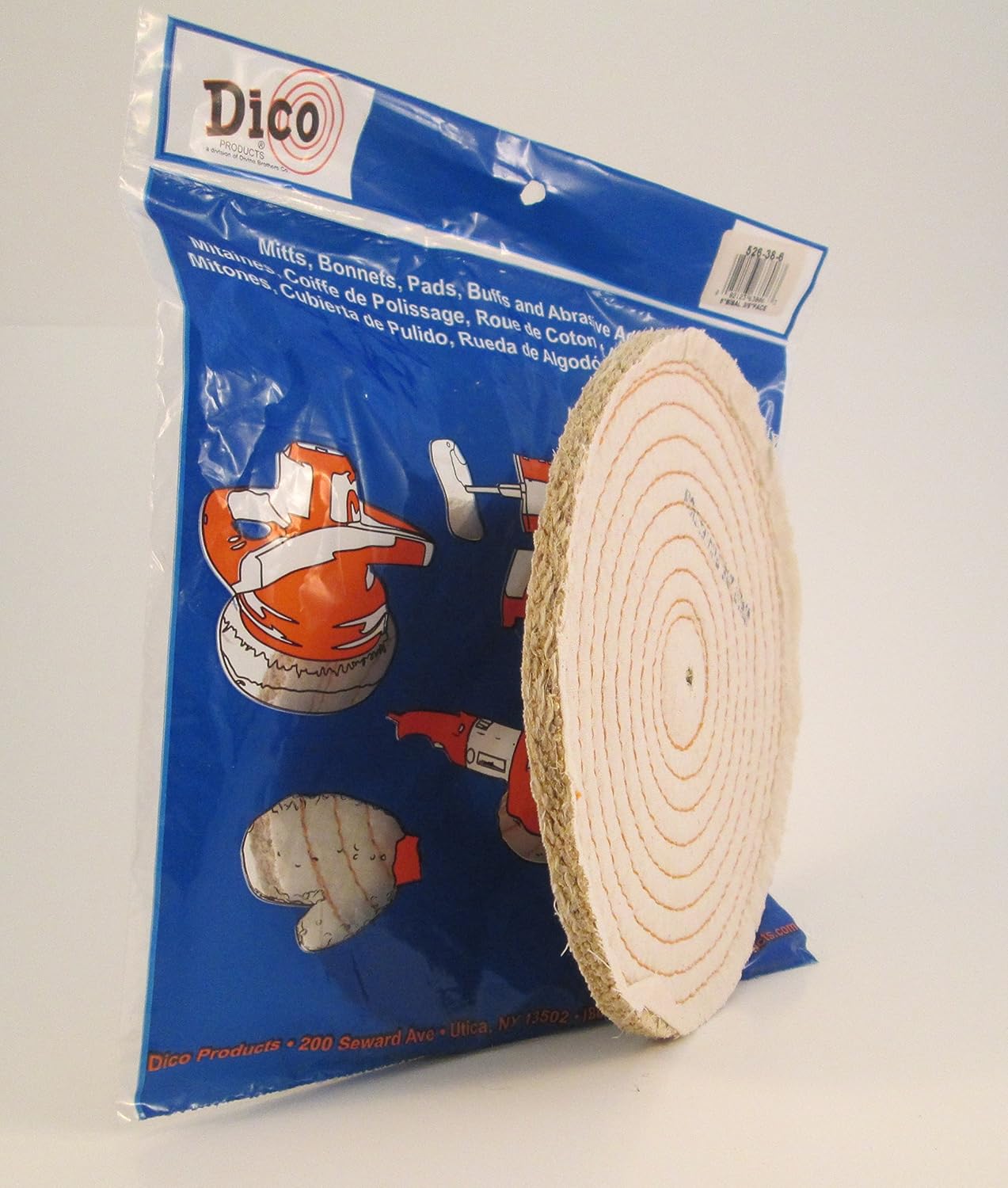 Dico 7000031 Divine Brothers Co 1/2" Thick Sisal Buffing Wheel, 10" Diameter