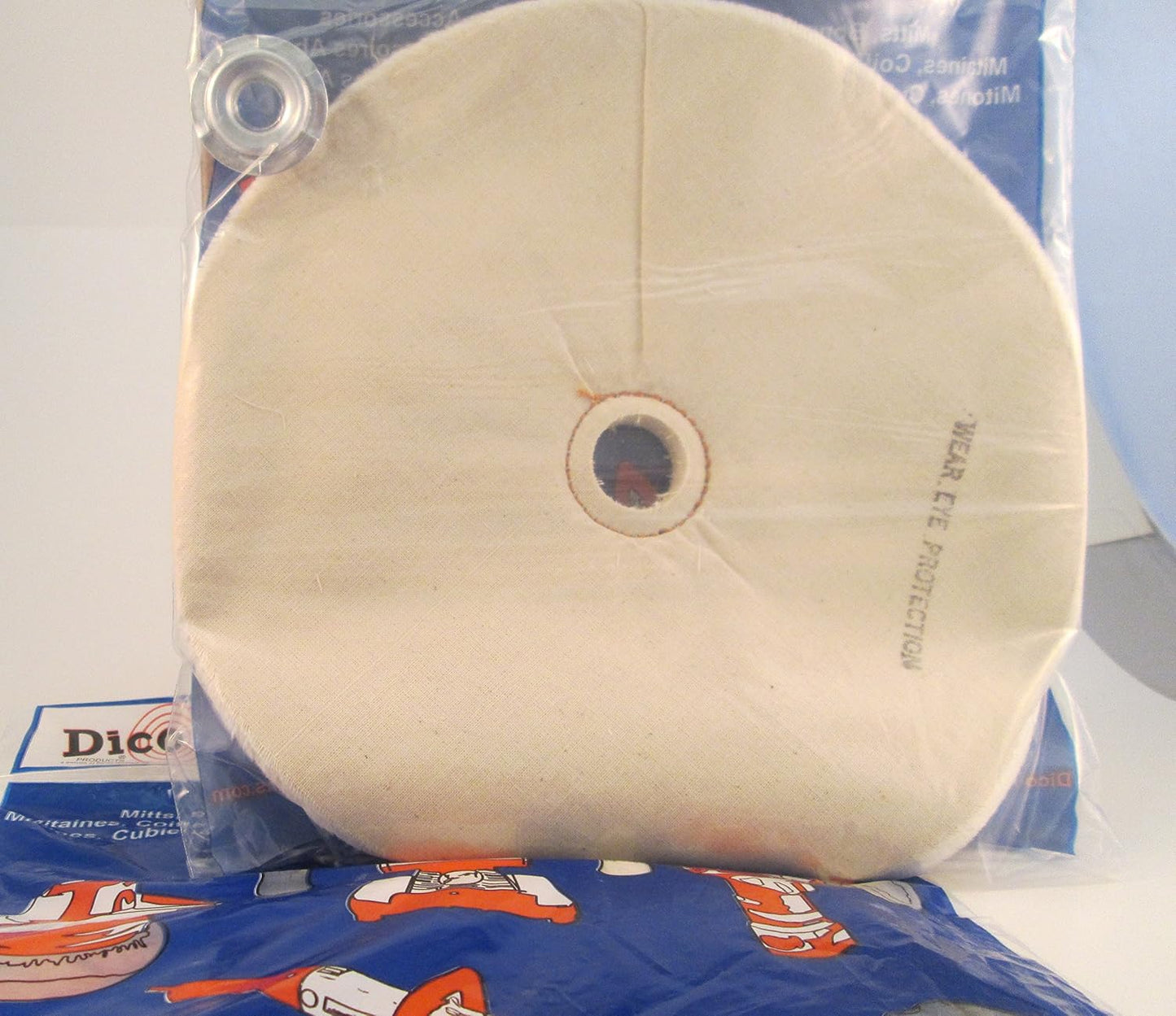 Dico 7000024 1/2" Thick One Row Sewn Buffing Wheel, 10" Diameter