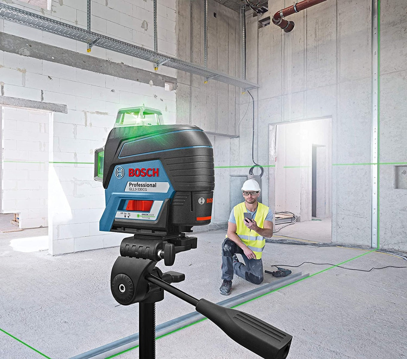 Bosch GLL3-330CG 12V Laser Level (G)+Bm1