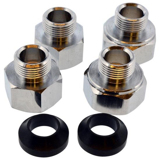 Jones Stephens C25446 Chrome Plated 1/2" x 3/8" PEX Compression Adapter fits Delta® Faucets