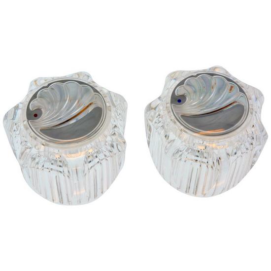 Jones Stephens C25445 Acrylic Knob Replacement Handles fits Delta®/Delex® and Peerless, Pair