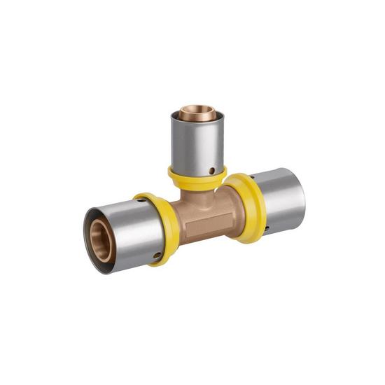 Jones Stephens PT261626 26 mm (3/4" eq.) x 26 mm (3/4" eq.) x 16 mm (3/8" eq.) PEXALGAS® Reducing Tee