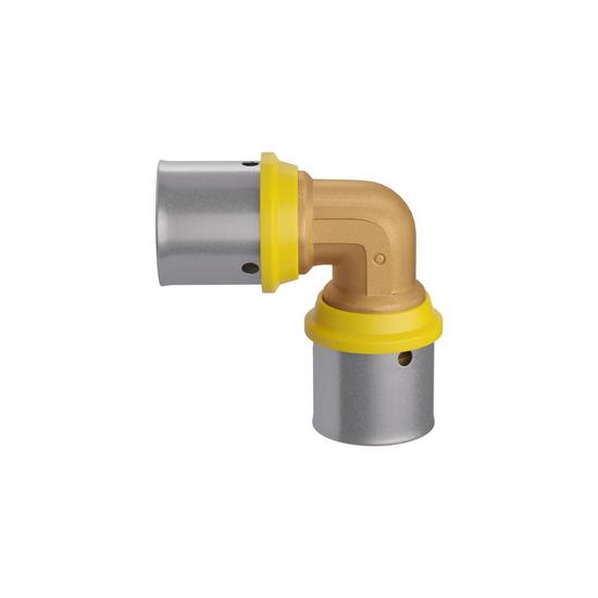 Jones Stephens PE916 16 mm (3/8" eq.) PEXALGAS® 90° Elbow