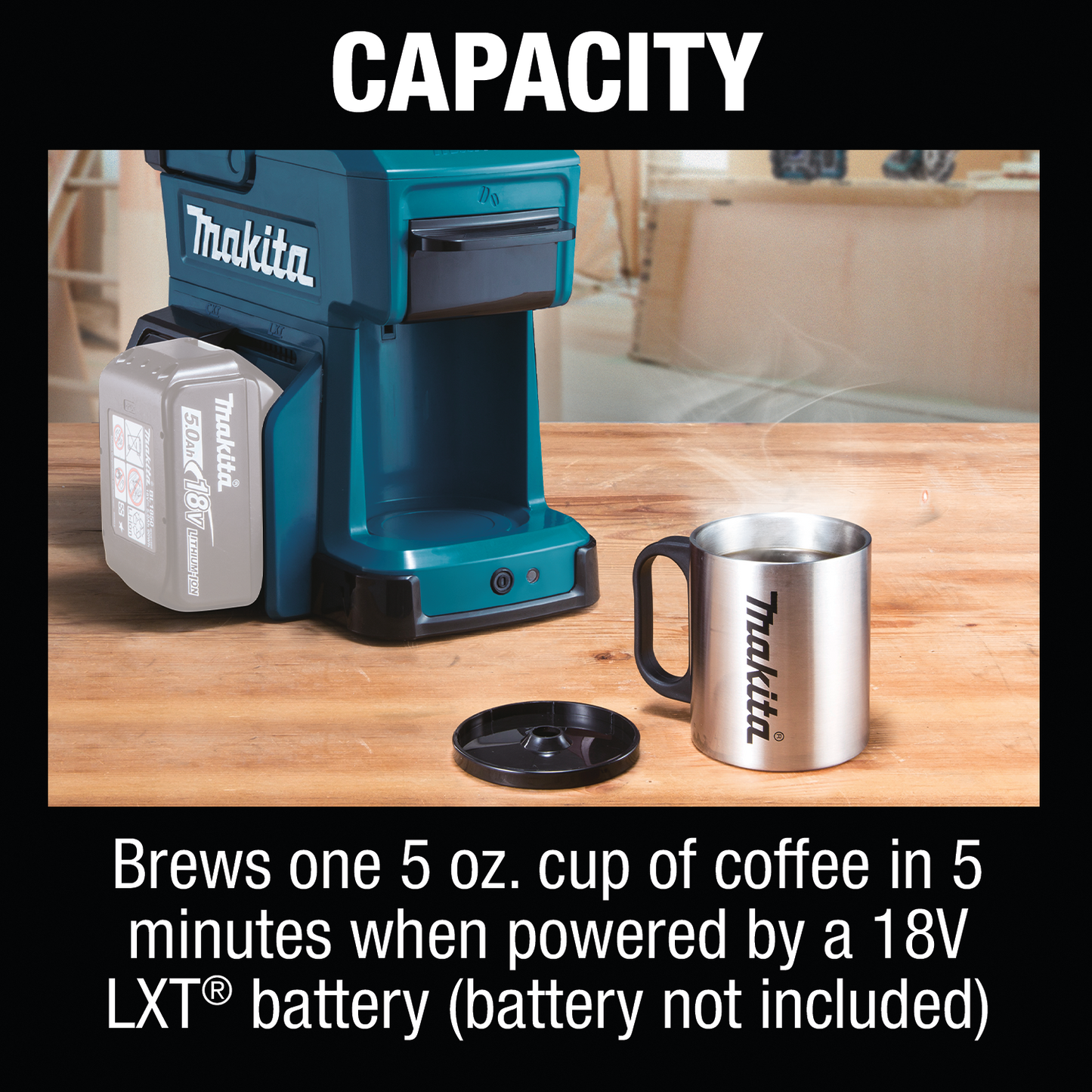 Makita DCM501Z 18V Lxt® / 12V Max Cxt® Lithiumion Cordless Coffee Maker, Tool Only