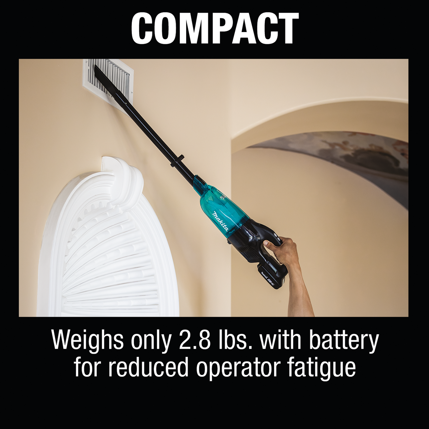 Makita XLC04R1BX4 18V LXT® Lithium‘ion Compact Brushless Cordless 3‘Speed Vacuum Kit, w/ Push Button (2.0Ah)