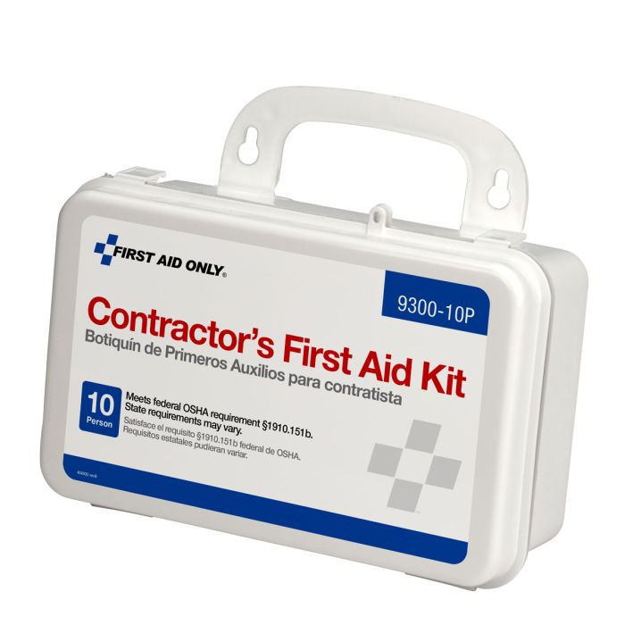 First Aid Only 9300-10P 10 Person Contractor First Aid Kit, Plastic Case