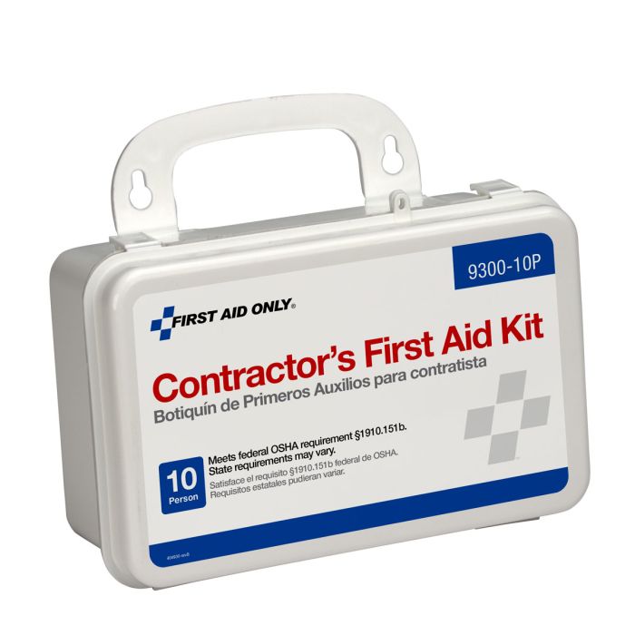 First Aid Only 9300-10P 10 Person Contractor First Aid Kit, Plastic Case