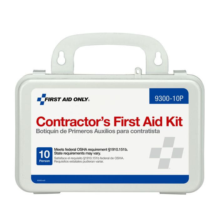 First Aid Only 9300-10P 10 Person Contractor First Aid Kit, Plastic Case