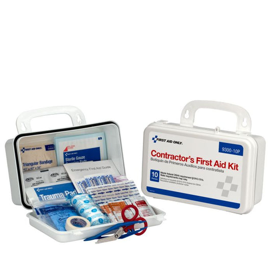 First Aid Only 9300-10P 10 Person Contractor First Aid Kit, Plastic Case