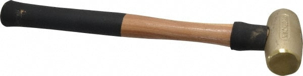 American Hammer AM3BRWG Non-Marring Hammer, 3 lb, 1-1/2" Face Dia, Brass Head