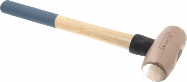 American Hammer AM5BZWG Non-Marring Hammer, 5 lb, 1-3/4" Face Dia, Bronze Head