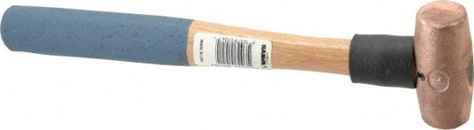 American Hammer AM1CUWG Dead Blow Hammer, 1 lb Head, 1-1/8" Face Dia, Copper Head