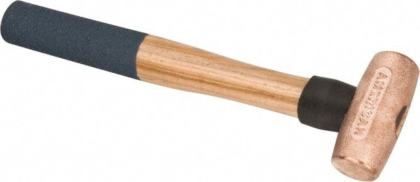 American Hammer AM2CUWG Dead Blow Hammer, 2 lb Head, 1-3/8" Face Dia, Copper Head