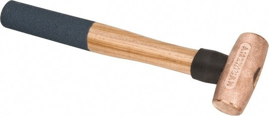 American Hammer AM2CUWG Dead Blow Hammer, 2 lb Head, 1-3/8" Face Dia, Copper Head