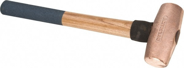 American Hammer AM5CUWG Dead Blow Hammer, 5 lb Head, 1-3/4" Face Dia, Copper Head