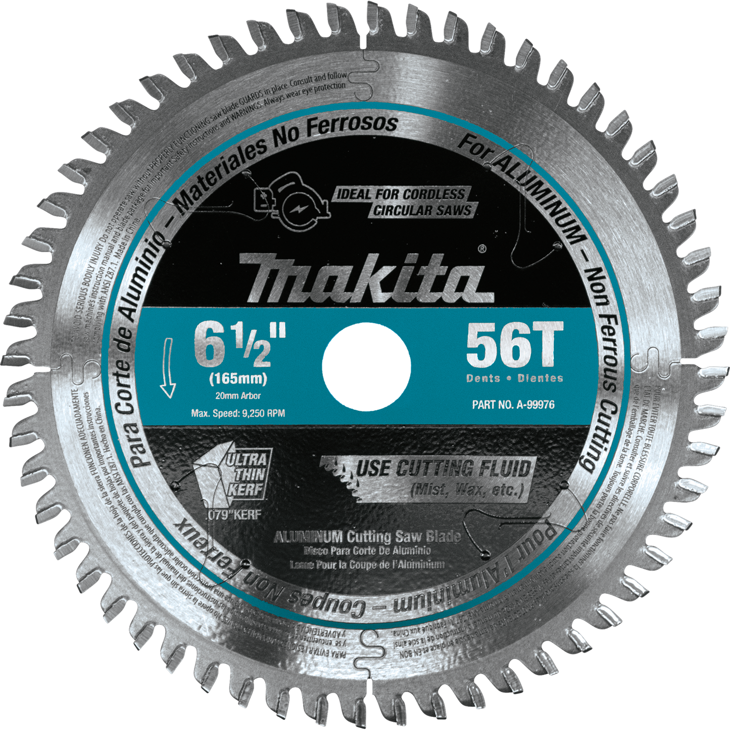 Makita A-99976 6‘1/2" 56T Carbide‘Tipped Cordless Plunge Saw Blade