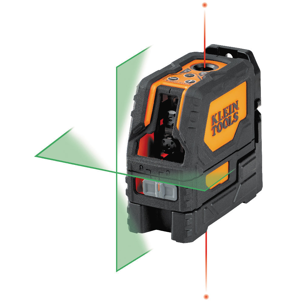 Klein Tools 93LCLGR Rechargeable Self-Leveling Green Cross-Line Laser Level with Red Plumb