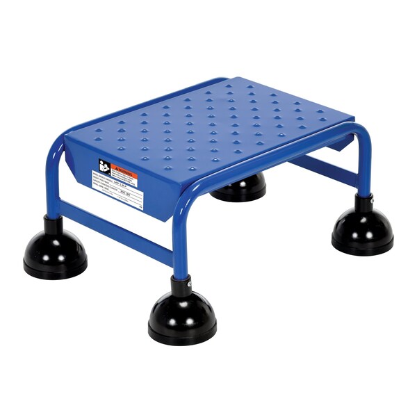 Vestil LAD-1-B-P 9.5 H Steel Commercial Spring Loaded Rolling Ladder, 1 Steps