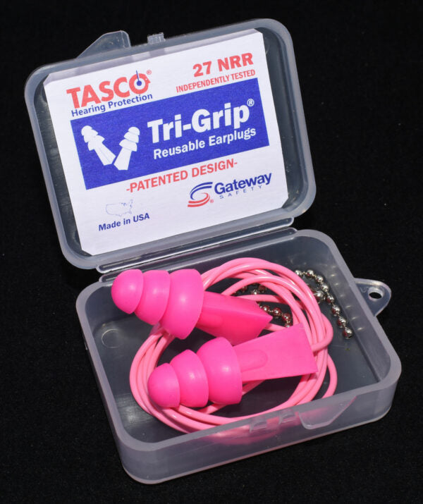 Gateway Safety 942331 Tri-Grip JR Reusable Earplugs - Junior Size, 27 NRR, Small Ear Canal Fit